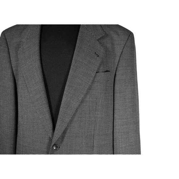 Hugo Boss Mens Blazer Gray Check 100% Wool 2 Button Lined Jacket Sport Coat 44L - Picture 5 of 11
